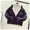 Winter Jacket Women Hooded Black Short Parkas Mujer Casual Cotton Overcoat Femme Loose Thick Warm Jackets Womens 201125