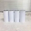 US STOCK Sublimation Skinny Tumbler 15oz Tall Slim Straight Tumblers White Blank Vacuum Insulated Water Cup For Heat Transfer