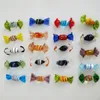 Vintage Murano Glass Sweets Candy 12pcs / Set Figurines Artisanat Couleurs aléatoires Ornement de Noël Cadeaux pour enfants Décorations de fête 201203