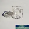 5pcs*10g Clear Round Strong bottle jars pot container empty cosmetic plastic sample container for nail art storage.