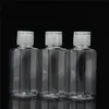 30ml 60ml Bouteille de voyage vide Bouteilles cosmétiques en plastique transparent avec bouchon à rabat Récipient rechargeable pour shampooing désinfectant pour les mains