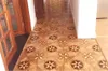 Oak flooring solid wood floor tiles timber Golden Yellow sheets household decoration decor livingmall art medallion flower pattern designed