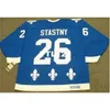 740 #26 PETER STASTNY Quebec Nordiques 1988 CCM Vintage home Hockey Jersey of aangepaste naam of nummer retro Jersey