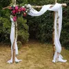 Partydekoration 140 einfarbige Terylen-Stoff-Hochzeitsbogen-Drapierungs-Voile-Laubenvorhänge für Zeremonienvorhänge im Freien1
