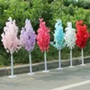 Beautiful Party Decoration Cherry Blossoms Tree Road Leads Wedding Runner Aisle Column Shopping Malls Opened Door Decor Stands
