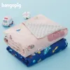 HereNice Kids Swaddle Blanket Baby Boy Girl Soft Wraps Cottons Blanket Child Monthly Quilt Cotton Blankets For Newborn Babies LJ201105