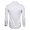 メンズ竹繊維のドレスシャツスリムフィット長袖シャツ2018新しいカジュアルボタンダウン弾性フォーマルシャツビジネスマンG0105