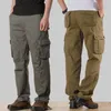 Plus Size Men's Cargo Pants Multi Pocket Military Pants New Outdoor Work Pants Mens Army Straight Casual Long Pants 201118