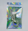 1000pcs holografiska återförslutningsbara genomskinliga Ziplock Mask -gåvor Enkel förpackningsväska smycken ringar klänning underkläder kontor accessori1744278