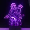 Ash Lynx ve Eiji Okumura LED 3D Anime Lambası Muz Balık 3D LED 7 Renk Hafif Japon Anime Touch Uzaktan Kontrol Taban Masası Lamba201s