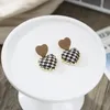 Korean Sweet Love Heart Earrings Women's Fashion Geometric Elegant Wedding Dangle Earrings Jewelry Party Gift