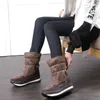 Python Pattern Women Botas de inverno Zipper Easy Wear Midculf Brown Color quente Insole Sapatos de senhora fêmea vestindo Y200115