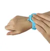 Silicone Round Mix Colors Bracelet Kids Fashion Watch Hand Sanitizer Wristband Wearable Fillable Liquid Soap Dispenser 15ak G2