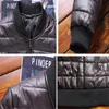 Winter Men Kurtka Moda Mężczyźni Thermal Parkas Płaszcze Mężczyzna Gruby Ciepły Windbreaker PU Leather Patchwork Kurtki Odzież 8XL