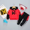 Vårbarn barn småbarnskläder baby pojkar flickor kläder passar spädbarn barn sport hoodies tröja byxor 2 st/set 0-4 år 201127