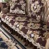 Retro chenille rendas sofá capa 1 2 3 lugares floral couro sofá slipcover protetor braço cadeira capa anti-deslizamento europeu 201221298z
