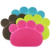 Paw Shape Dog Cat Feeding Mat Pad Pet Dish Bowl Food Water Feed Placemat Table PVC Mat 30cm x 40cm SN4853