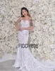 빈티지 레이스 인어 웨딩 드레스 터키 Vestido de Novia Sequin Lace Sheer Bridal Gowns Robe Mariee Gelinlik Casamento 201114