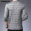 Brand Coodrony Sweater Trickwear Pull Homme Fashion Striped Pullover Men Automne Hiver Soft Warm Cotton Woolen Pulls 91041 201022 Over S