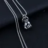 New Fist Fitness and Gym Necklaces Pendants Chain Punk For Men Hip Hop Stainless cool style Titanium Steel with Chain Alloy Pendant necklace