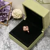 Nieuwe collectie metalen ring in drie kleuren verguld voor vrouwen bruiloft sieraden cadeau PS76162794793