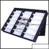 عرض تعبئة المجوهرات الأخرى الأزياء نظارات Sunglass Sunglass Trames Tray BK Price Date Storage Case Fox for Eyeglass 18pcs