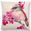 Aquarell süße Vögel Robin Tit Finch Hummingbird Goldfinch Chickadee Kardinal Kingsiger Blumen Kissen Sofa Pillow9436122