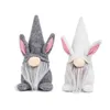 Easter Rabbit Gnome White Gray Faceless Bunny Dwarf Doll Lovers Kids Easter Rabbit Toys Spring Home Office Table Decoration