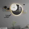 Gold Big Size Wall Clock Display Luminous Silent Living Room Wall Clock Numbers Digital Relogio De Parede Home Decor DL60WC H1230