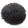 Noir homme Afro armure unité de cheveux humains toupet homme perruque de cheveux toupet naturel système de remplacement de cheveux humains postiches