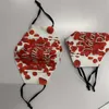 1pc 발렌타인 데이 인쇄 코튼 마스크 패션 커플 방진 및 빨 수있는 조정 가능한 순수 면화 사랑 패션 마스크
