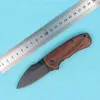 New DA66 Small Folding knife 440C stainless steel blade wood & Steel handle EDC pocket survival tactical knives camping tools