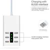 Masaüstü USB Şarj Cihazı Hub 6 Bağlantı Noktaları UK UK ABD Fiş Duvar Soketi Dock Hızlı Şarj Uzatma Güç Adaptörü Cep Telefonu Tableti4420146