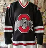 College hokej nosi niestandardowe NCAA Ohio State Buckeyes dowolną nazwę numer męskie młodzieżowe koszulki do hokeja na lodzie spersonalizowane hafty College Big Ten szyte