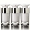 Lege acrylcrème navulbare flessen reizen 15ml 30ml 50ml pers vacuüm airless cosmetische containers voor make-up producten 10pcs