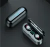 2000mah Power Bank Earphones with Microphone och LED Display F9 TWS trådlösa hörlurar Bluetooth v5.0 Sport Earbuds Gaming -hörlurar