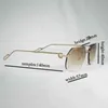 Principais óculos de sol de designer de luxo 20% de desconto em homens quadrados sem aro vintage culos