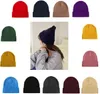 18 colori LOGO personalizzato Moda Berretti Cappelli Cofano Berretto invernale Cappello lavorato a maglia in acrilico Skullies Maschera più spessa Cappelli con frange Uomo Donna