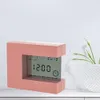 Elektronischer Schreibtischwecker, Kalender mit Countdown-Timer und Thermometer für Heimbürouhr, Batterieuhr LJ201204