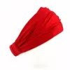 Kadın Elastik Kafa Yıkama Kemer Saf Renk Yumuşak Yoga Spor Hairband Polyester Elyaf 18 Renkler 30 adet / grup