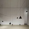 Decoração da lâmpada de suspensão de LED para sala de estar de design de arame longo Luzes pendentes de pendente geométrico luminária de arestão de parede de cabeceira