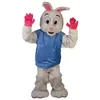 Costume de mascotte de lapin de Pâques Top qualité dessin animé thème personnage adultes taille carnaval de noël fête d'anniversaire tenue de plein air