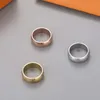 Designer Ring Mens Band Rings 2021 Luxury Jewelry Women Titanium Steel Alloy Goldplated Craft Gold Silver Rose Fade Never All1441781