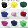 15 colors Face Mask 50pcs retail package Black 3 layers Non-Woven Disposable Mask Protective Face shield Adult Kids wholesale in stock