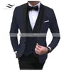 Мужские костюмы 3 штуки вечеринка костюм Slim Fit Suites Classic Design Shawle отворот смокинги смокинги помп блейзер брюки жилет для свадьбы 201123