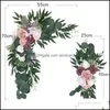 Decoratieve bloemen kransen feestelijke feestartikelen home tuin bruiloft boog decoratie kunstbloem krans achtergrond muurslinger tafel