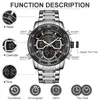 Naviforce Men's Military Sports Waterproof Watches Analog Quartz Digital Wrist Watch for Men rostfritt stål guld 220122