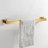 4 st guld badrum Haredware set rostfritt stål handdukstång väggmonterad handduk ringtoilet pappershållare rulle holderpolished t200425