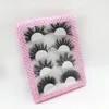 Lashes Book 4 Pairs Eyelashes Packing Book Dramatic Diamond Trays Pearl Glitter Custom 3D Mink Lashes