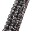 1 filo lotto 4 6 8 10 12 mm labradorite pietra naturale spettrolite nera perline sciolte rotonde del distanziatore per la creazione di gioielli braccialetto fai da te H jllcOS